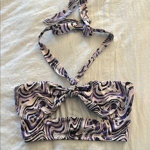 multicolor edikted halter crop top